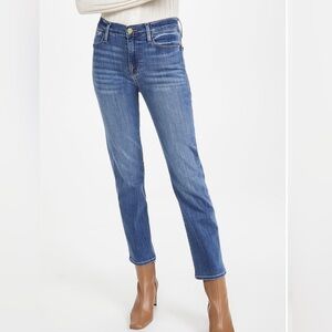 Frame Le High High Rise Straight Crop Jeans 25